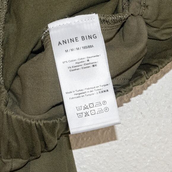 ANINE BING Women's High Rise Khaki Koa Trousers Wide Leg size Medium - Picture 10 of 14